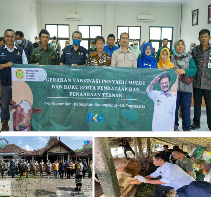 Vaksinasi Massal Kementan di Gunungkidul Dongkrak Cakupan Vaksinasi Yogyakarta